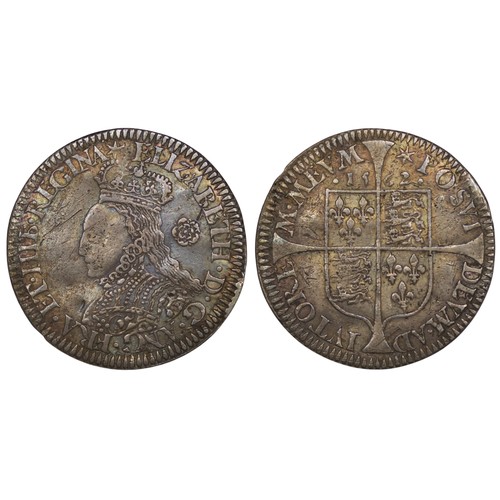 1067 - Elizabeth I (1558-1603) Milled Sixpence, 1562, mm. star. Large broad bust with elaborately decorated... 