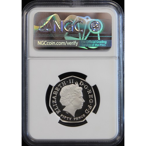 2118 - 2009 Silver proof Kew Gardens 50p. Graded NGC PF68 Ultra Cameo. A superb coin for any serious decima... 