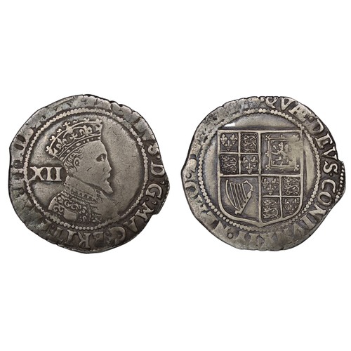 1078 - James I (1603-1625) shilling c.1604-1606. second coinage, thrid bust with beard cut square. nFine/Fi... 