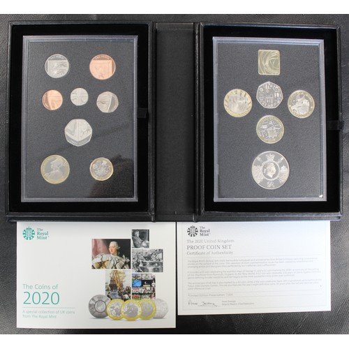 2170 - Royal Mint 2020 13-coin proof set collectors edition including Tokyo Olympics 50p. All coins as stru... 