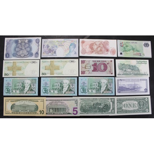 2006 - A selection of UK & world banknotes (16) generally uncirculated and including consecutive run. C... 