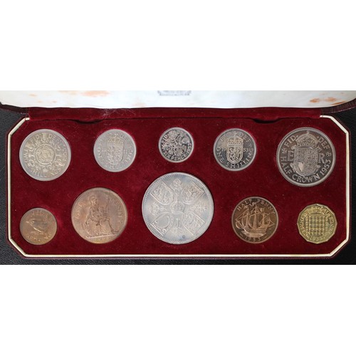 2099 - 1953 Part-proof set, Elizabeth II. In original case of issue (slight foxing) the set complete aside ... 