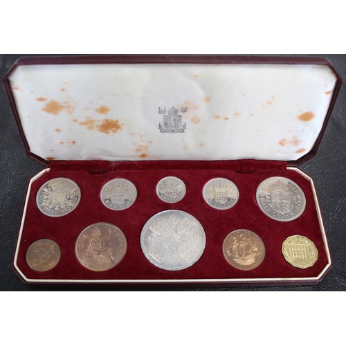 2099 - 1953 Part-proof set, Elizabeth II. In original case of issue (slight foxing) the set complete aside ... 