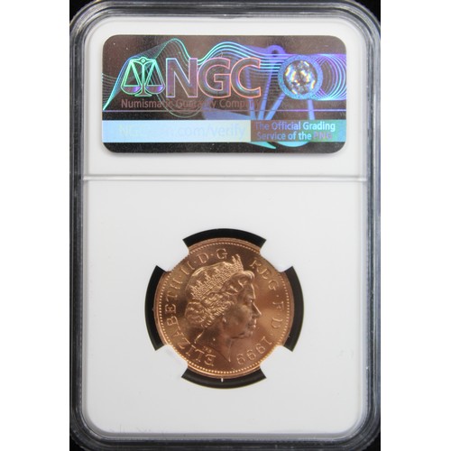 2106 - 1999 2p. Graded MS65RD, choice uncirculated. A low mintage year with just 260,000 mintage.