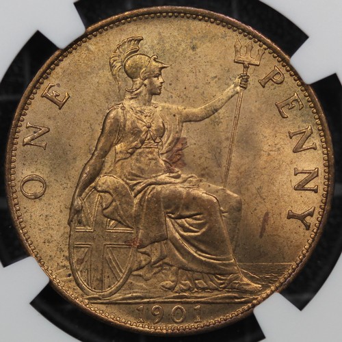 2085 - 1901 Penny, Victoria. Graded NGC MS63RB. Small spot on bust and light stain centrally to reverse oth... 