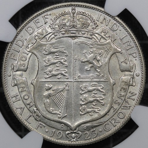 2061 - 1925 Halfcrown, George V. Graded NGC XF40 (VF, reverse better) with bright appearance. The key date ... 