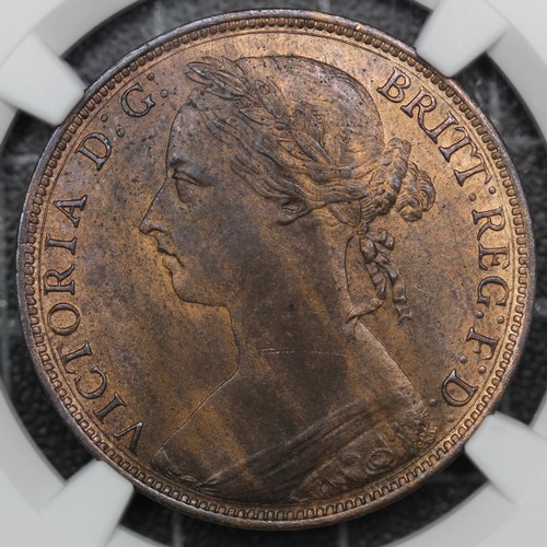 2082 - 1887 Penny, Victoria. Graded NGC MS64RB. An attractive coin with streaky tone and attractive lustre ... 