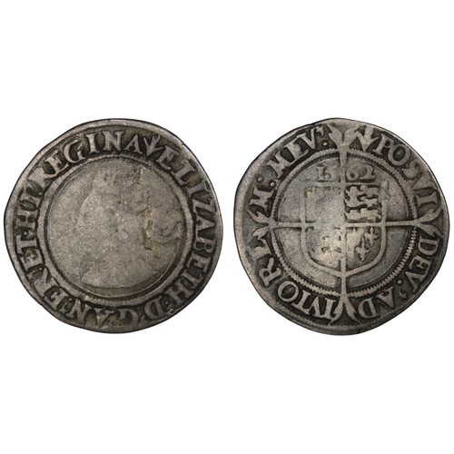 1061 - Elizabeth I (1558-1603) sixpence, mm. pheon, 1562. Struck on smaller but full round flan with inner ... 