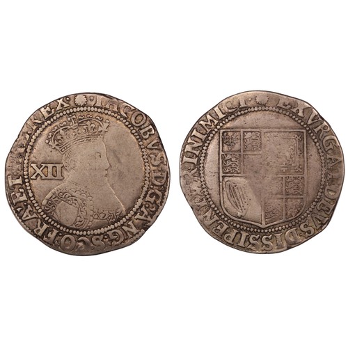 1076 - James I (1603-1625) shilling, mm. thistle, c.1603-1604. First coinage, second bust with beard mergin... 