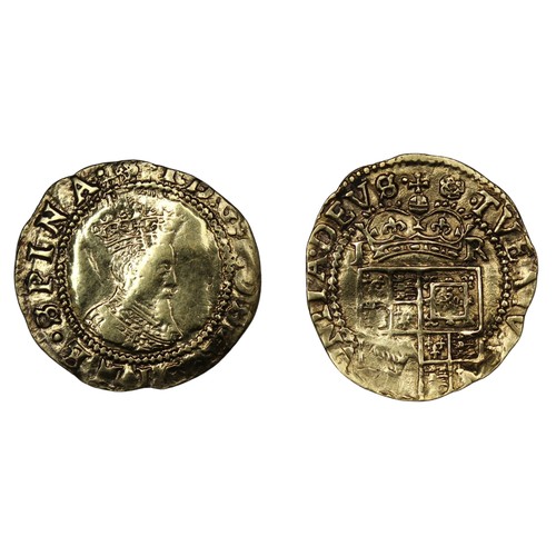 1075 - James I (1603-1625) gold halfcrown, mm. rose, c.1605-1606. Second coinage, first bust. Cleaned rev.,... 