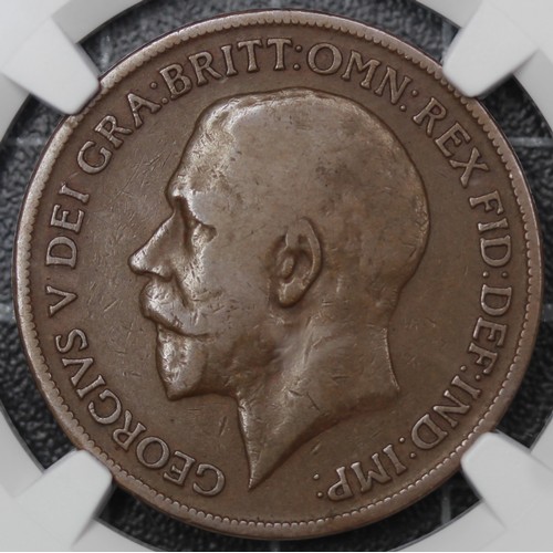 2089 - 1918KN Penny, George V. King's Norton Mint. Graded NGC VF30BN with light milk-chocolate tone. Fine.&... 