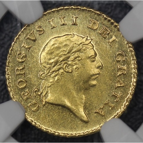 2016 - 1810 ⅓ Guinea, George III. Graded NGC MS62 with gold WINGS sticker denoting a 