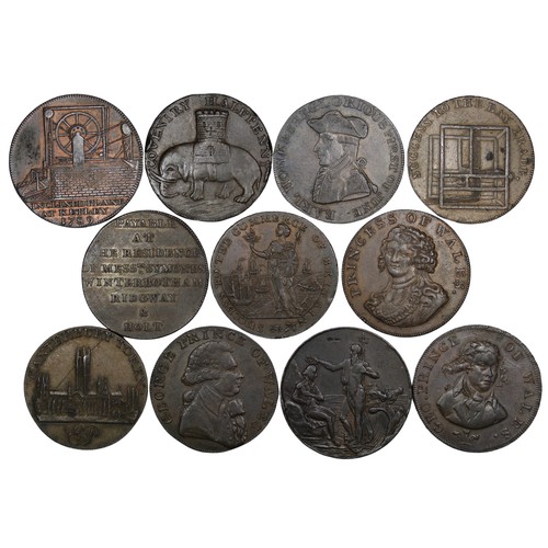 1233 - Conder tokens (11) comprising 1789 Coalbrook Dale, 1792 Coventry, 1794 Earl Howe, 1794 Success to th... 