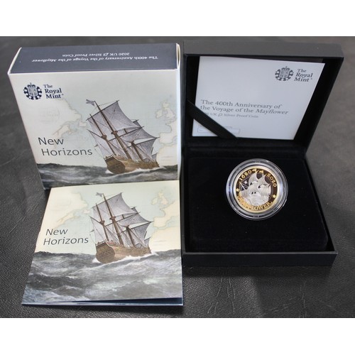 2151 - 2020 Silver proof £2 commemorating the 400th Anniversary of the Mayflower. Light toning to the... 