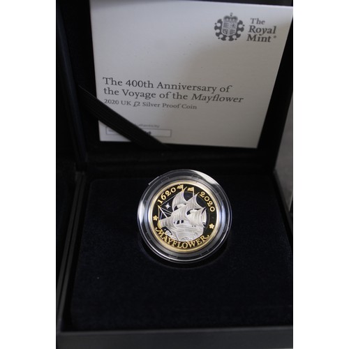 2156 - Silver proof £2 coins (2) with a nautical theme and comprising 2018 James Cook (coin 1 in seri... 