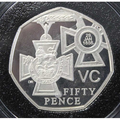 2116 - 2006 Silver proof piedfort Victoria Cross 2-coin set. Some light tarnish on the wounded soldier coin... 