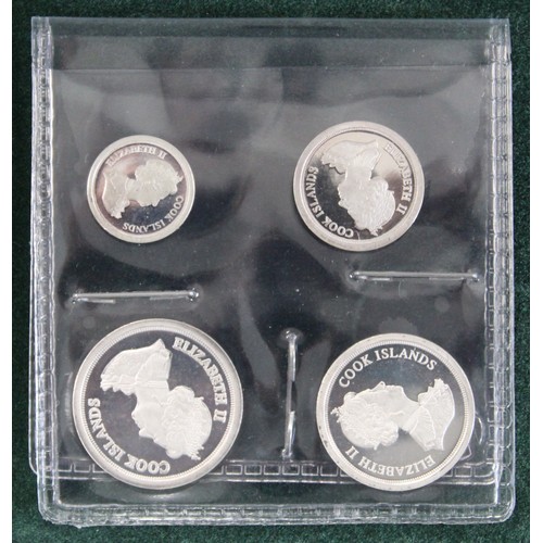 2076 - 2002 Cook Islands Maundy Set, cased, struck to commemorate HM The Queen's Golden Jubilee. Plain edge... 