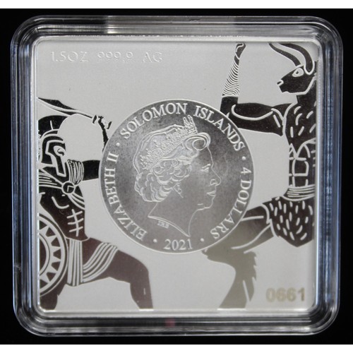 2231 - Solomon Islands 2021 $4 1½oz Silver proof-like colour issue, The Minotaur of Crete. The only coin we... 