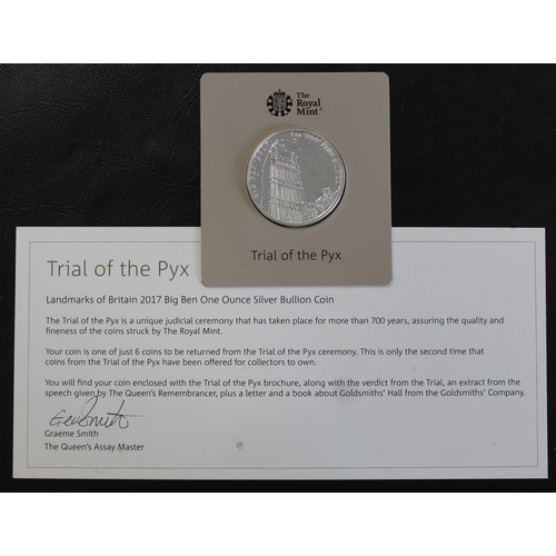 2193 - Trial of the Pyx 2017 silver £2 featuring Big Ben as part of the Landmarks of Britain series. The Tr... 