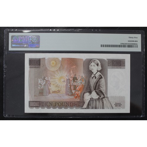 2003 - 1980-1984 Series D £10 note featuring Florence Nightingale with chief cashier Somerset. Graded by PM... 