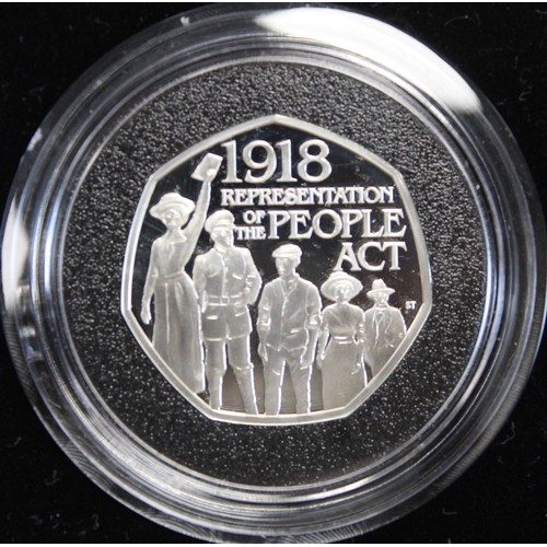 2175 - 2018 Silver Proof 5-coin Commemorative set comprising Frankenstein, RAF badge & Armistice £2 coi... 