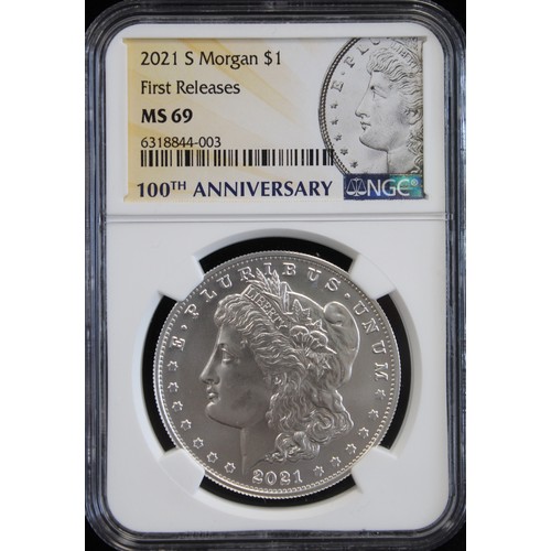 2220 - USA 2021 Morgan dollar, San Francisco Mint. Struck to celebrate the 100th Anniversary of the last Mo... 