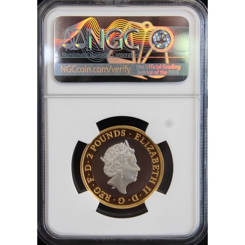 2150 - 2020 Silver proof £2 coin commemorating the 400th Anniversary of the Mayflower. Graded NGC PF6... 