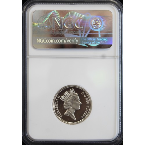 2138 - 1994 Silver piedfort proof £1 featuring the Rampant Lion of Scotland. Graded NGC PF69 Ultra Cameo an... 