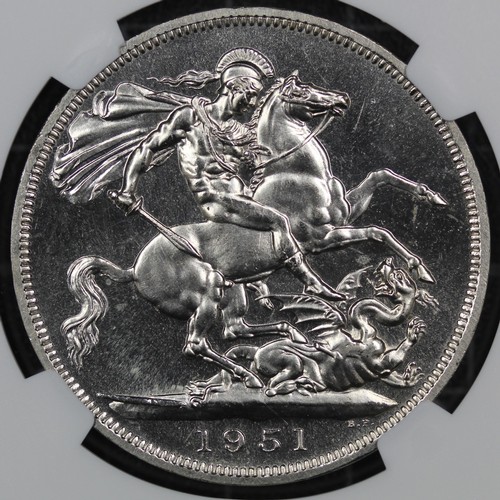 2054 - 1951 Crown, George VI. Festival of Britain issue graded NGC PL64 (proof-like). A few surface hairlin... 