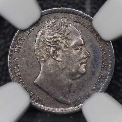 2077 - 1831 Maundy Penny, William IV. Graded NGC MS62 with soft underlying purple hues. aUNC. [ESC 2436 (pa... 