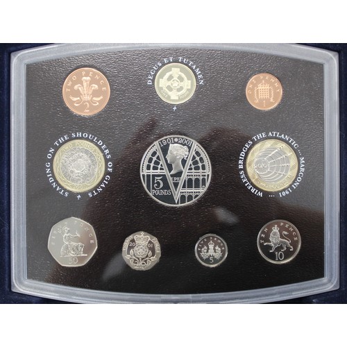 2172 - Royal Mint pre-decimal and decimal year sets (5) comprising 1970, 1974, 2001, 2002 & 2010. The 2... 