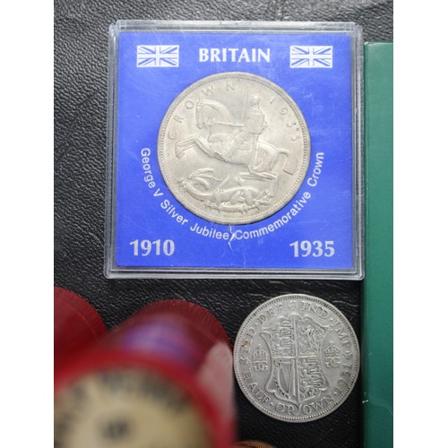 2100 - 1925 George V year set as part of a selection of pre-decimal coins to also include 1935 crown, 1931 ... 