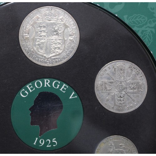 2100 - 1925 George V year set as part of a selection of pre-decimal coins to also include 1935 crown, 1931 ... 