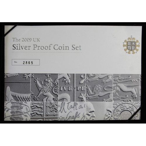 2169 - 2009 Silver proof coin set, The Arms collection. Featuring the iconic 7-coin design making up the sh... 