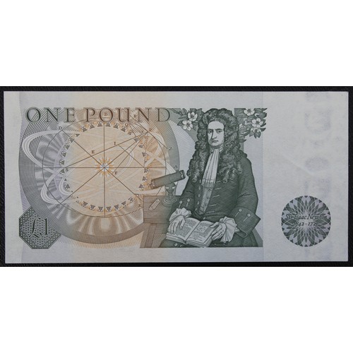 2002 - Series D £1 note, John Page as Chief Cahier. Low serial number A01 244850 and uncirculated. A superb... 