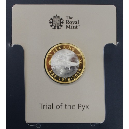 2194 - Trial of the Pyx 2018 Silver proof RAF £2 coin collection. Comprising all 5 in the RAF series includ... 