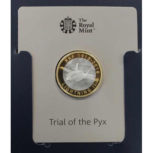 2194 - Trial of the Pyx 2018 Silver proof RAF £2 coin collection. Comprising all 5 in the RAF series includ... 