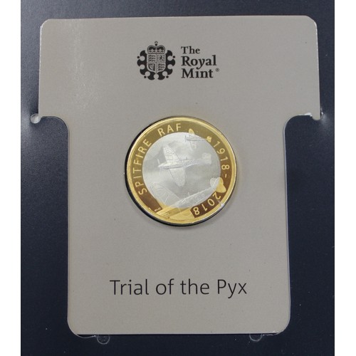 2194 - Trial of the Pyx 2018 Silver proof RAF £2 coin collection. Comprising all 5 in the RAF series includ... 