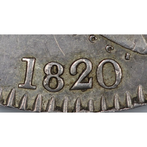 2036 - 1820/19 Crown, George III. Edge LX with the overdate strong with some doubling also to PISTRUCCI to ... 