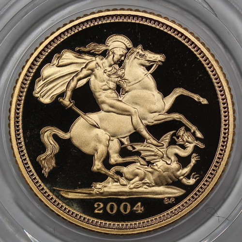 2020 - 2004 Proof half sovereign, Elizabeth II. Some signs of handling otherwise a nice example. Choice UNC... 