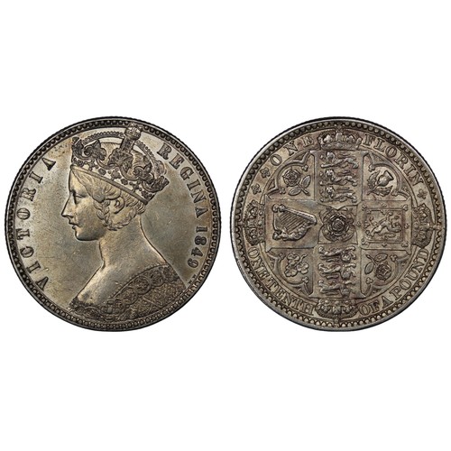 214 - 1849 Florin, Victoria. The so-called 