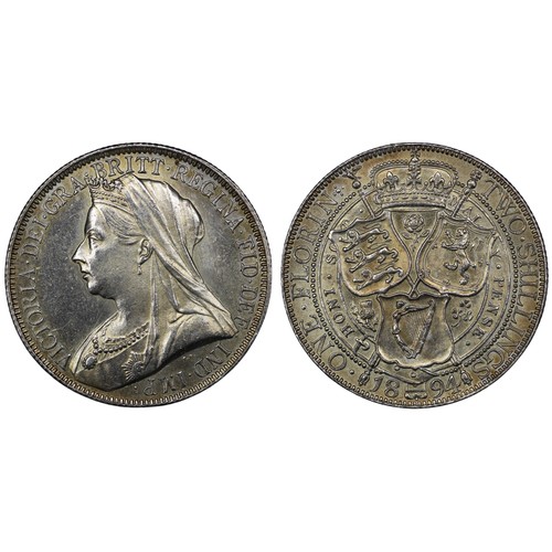 218 - 1894 Florin, Victoria. Obv. old veiled head, Rev. three shields of England, Scotland & Ireland w... 