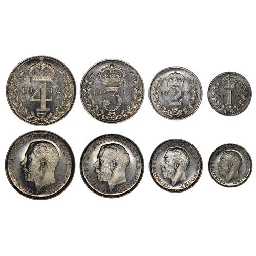 335 - 1912 Maundy Set, George V. Obv. bare head left, Rev. crowned denominations dividing date. A matched ... 