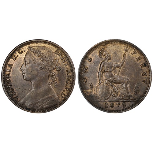 363 - 1879 Penny, Victoria, F97. Obv with young 