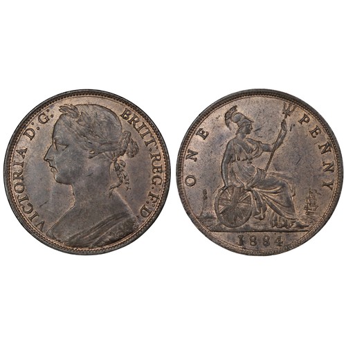 365 - 1884 Penny, Victoria, F119. Obv with young 