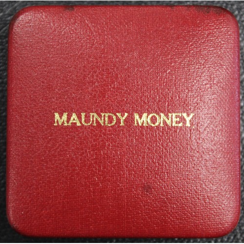 86 - 1877 Maundy Set, Victoria, housed in a modern red case. An evenly matched original set, cleaned with... 