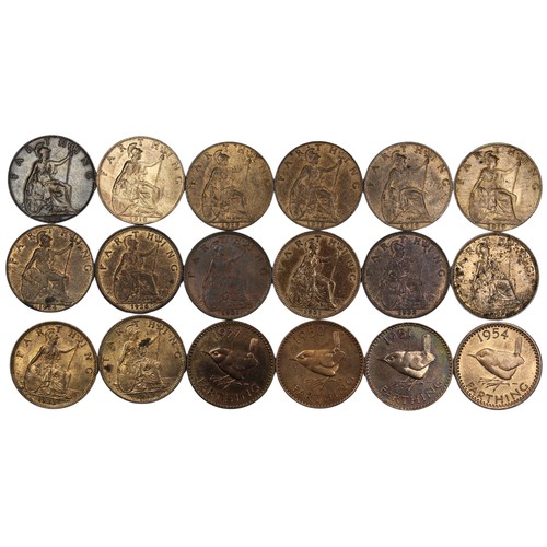 400 - Farthings (18), Edward VII to George VI comprising 1910, 1918, 1919 (4), 1924, 1926, 1931 (2), 1932,... 