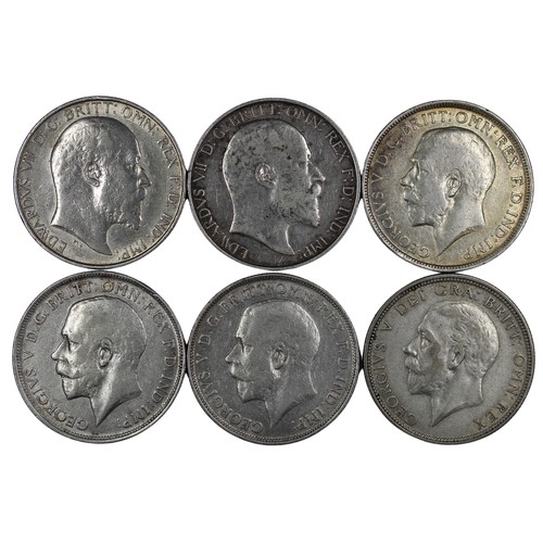 227 - Florins (6), Edward VII & George V comprising 1902, 1910, 1916, 1918 (2) & 1931. Generally g... 