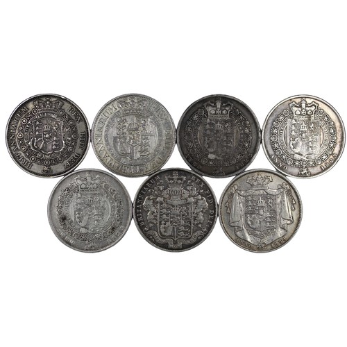 211 - Halfcrowns (7), George III to William IV comprising 1816, 1819, 1823 (3), 1829 & 1834. The 1823 ... 