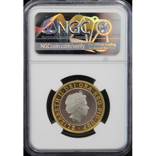 37 - 1999 Silver proof piedfort £2 with holographic finish. Graded NGC PF68 Ultra Cameo. Struck to celebr... 